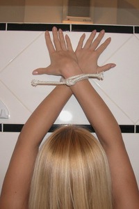 Adriana Tied In The Bathroom