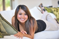 Sweet young Asian hottie posing